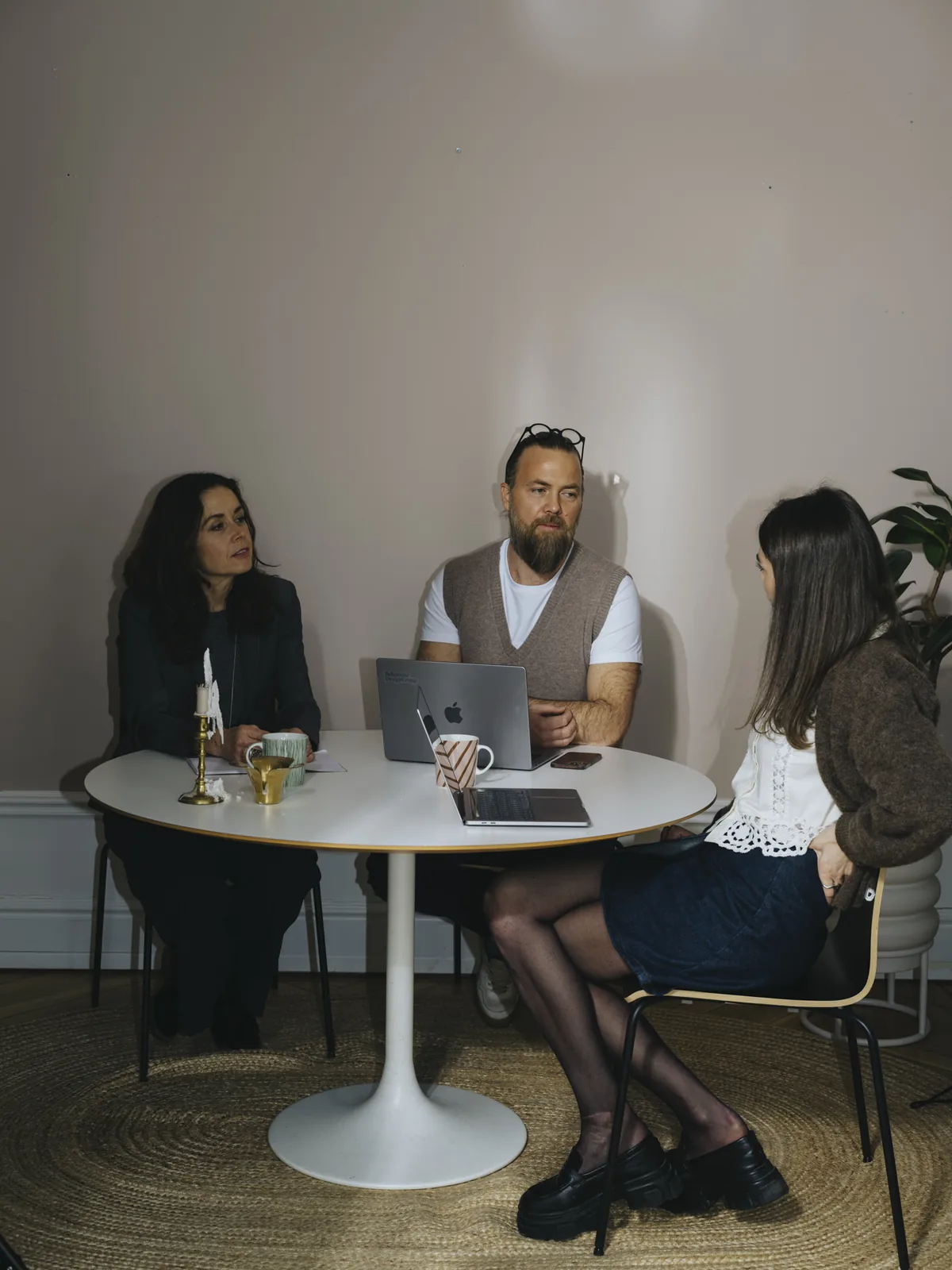 Consultants in a group discussion